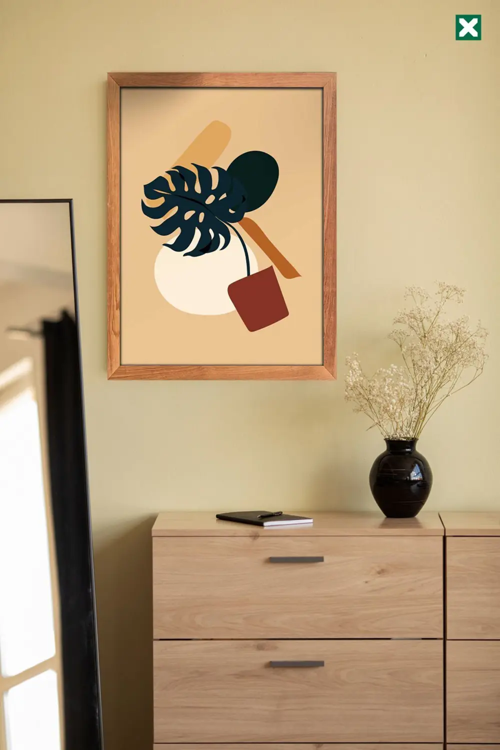 Bohem 3'lü Set Çerçeve Görünümlü Mdf Tablo