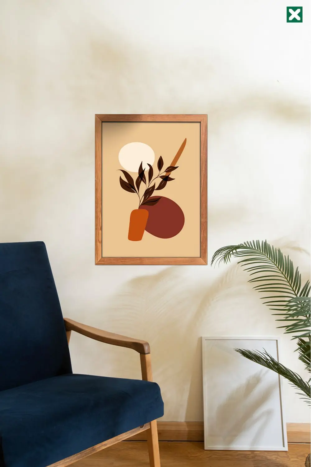 Bohem 3'lü Set Çerçeve Görünümlü Mdf Tablo
