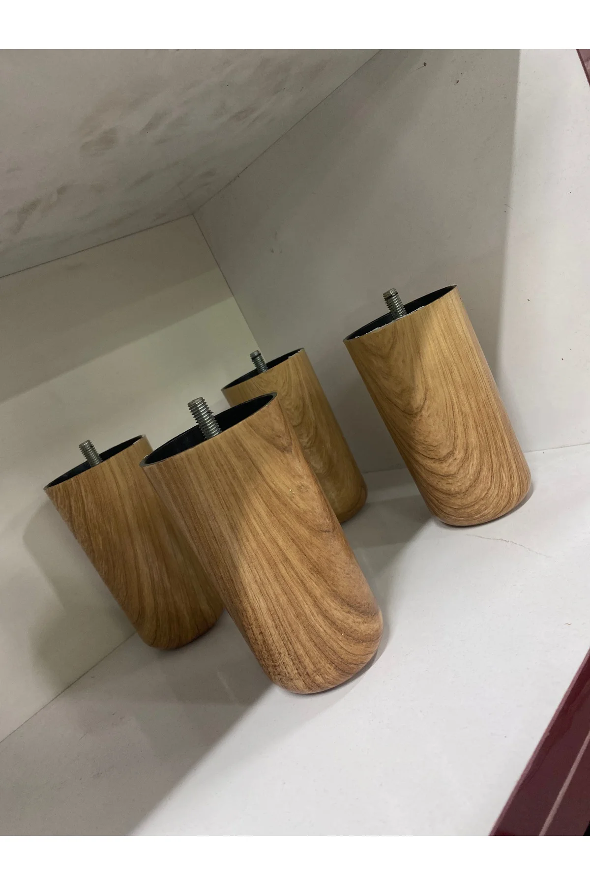 BOHEM AYAK, 4 Adet  12 Cm Vidalı (METRİK 8 ) Mobilya Ayağı, Baza 