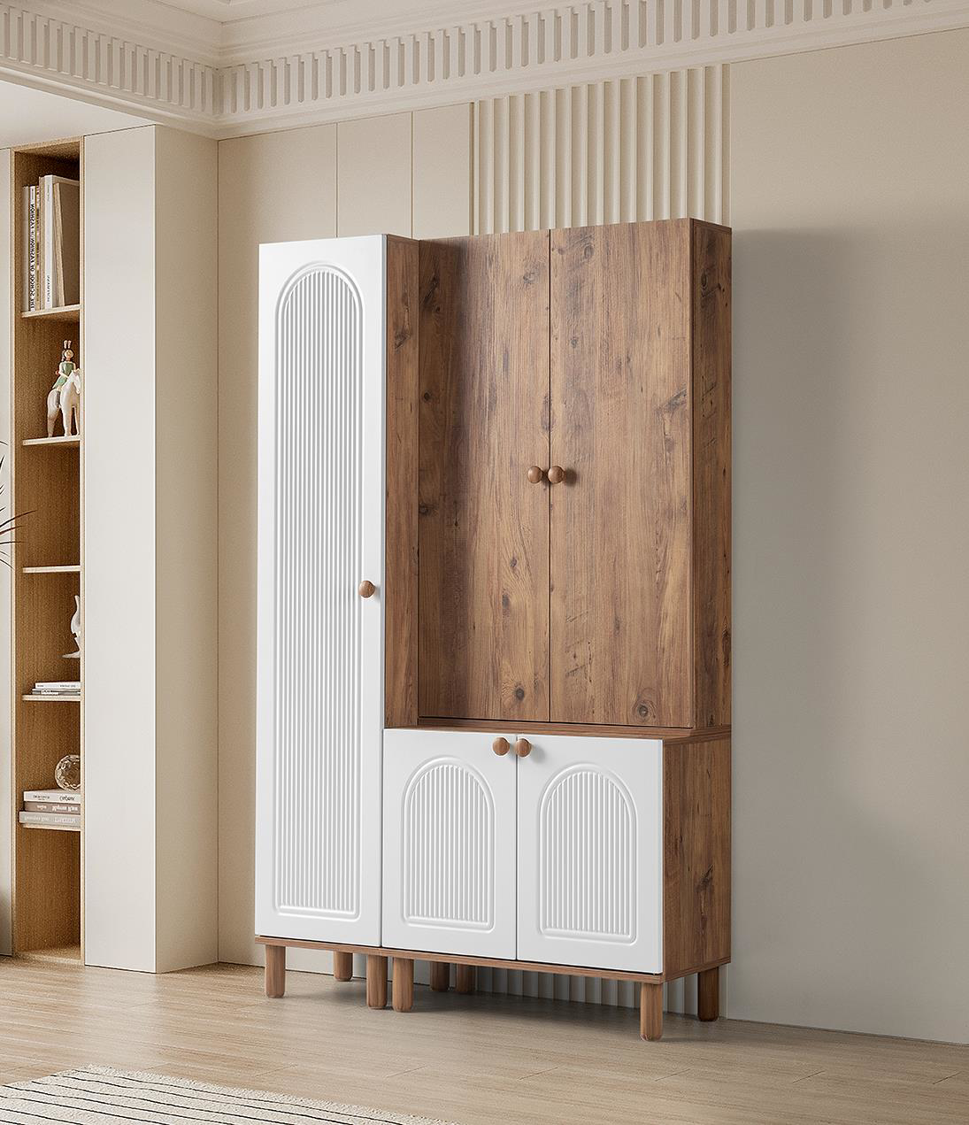 Erezogullari Mobilya Bohem Çiğdem 3 Lü Portmanto Ayakkabilik 120X38x200