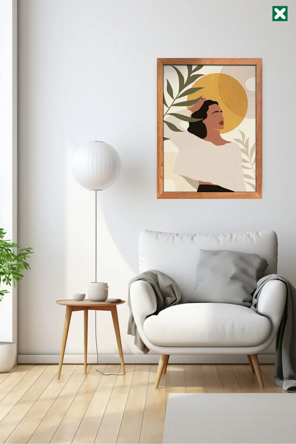 Bohem Duvar Dekoru 3'lü Set, Çerçeve Görünümlü Modern Mdf Tablo