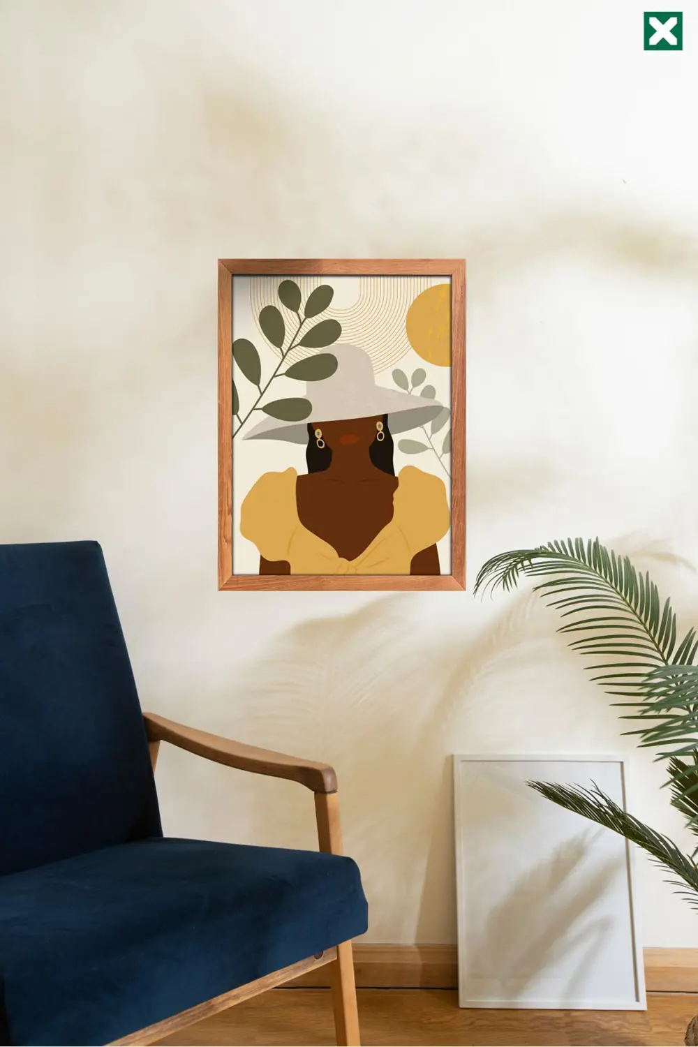 Bohem Duvar Dekoru 3'lü Set, Çerçeve Görünümlü Modern Mdf Tablo
