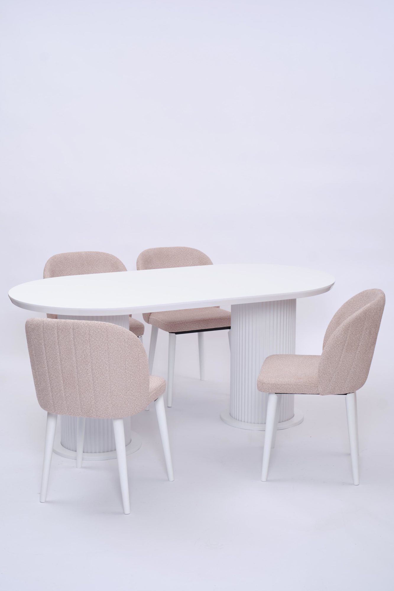 Erezogullari Mobilya Bohem Göksu Lak Panel Yemek Masa Sandalye Takimi 90X170