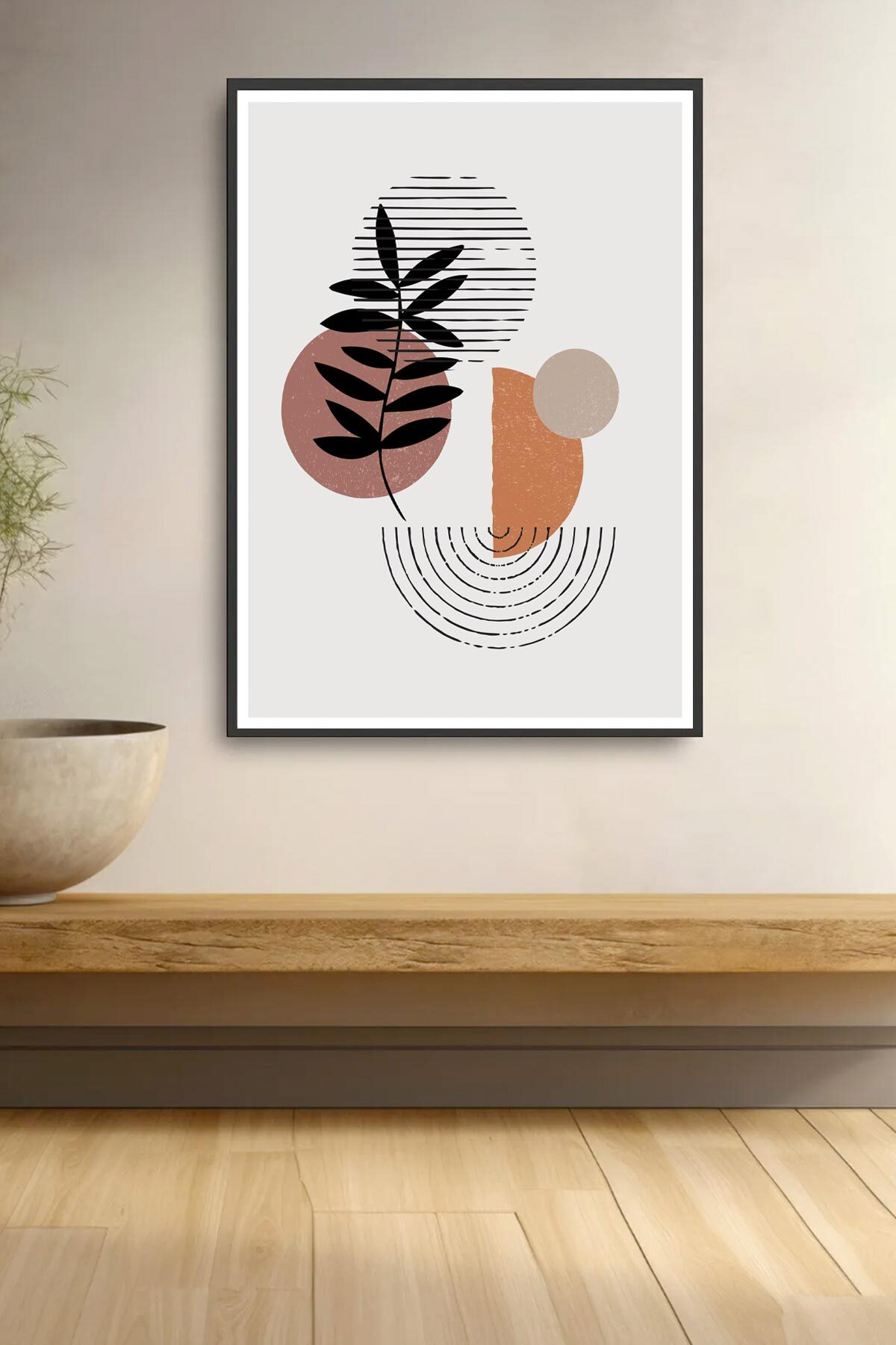 Bohem Görünüm Konseptli 3'lü Çerçevesiz Poster, Modern Çerçevesiz