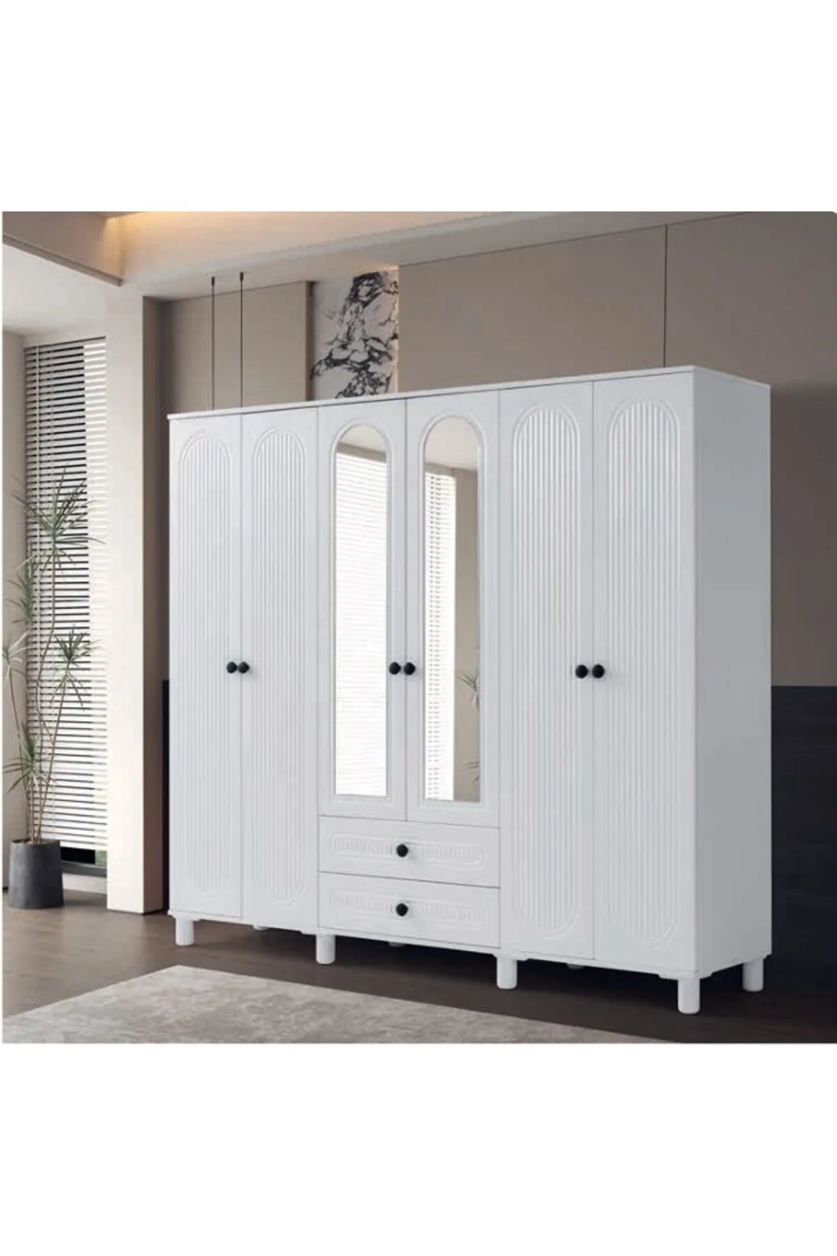 BOHEM MDF 6 KAPILI DOLAP BEYAZ Fiyatı, Yorumları ve Özellikleri