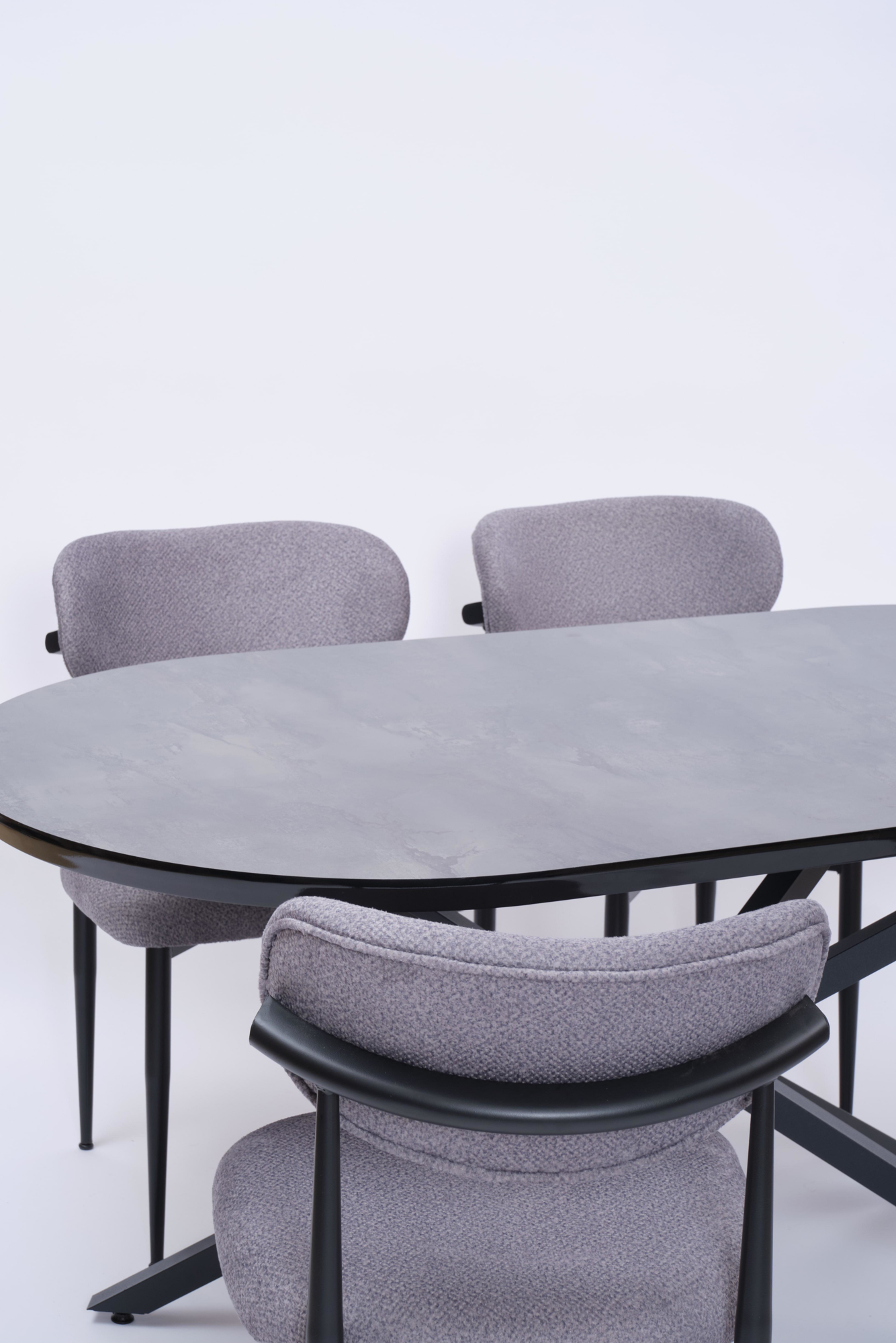 Erezogullari Mobilya Bohem Metal Polo Boyali Mdf Lak Panel Yemek Masa Takimi 90X170