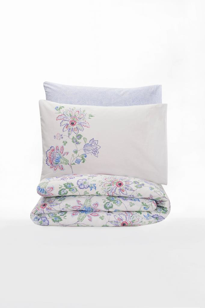 Bohem Nevresim Takımı Çift Kişilik Adsila Mavi