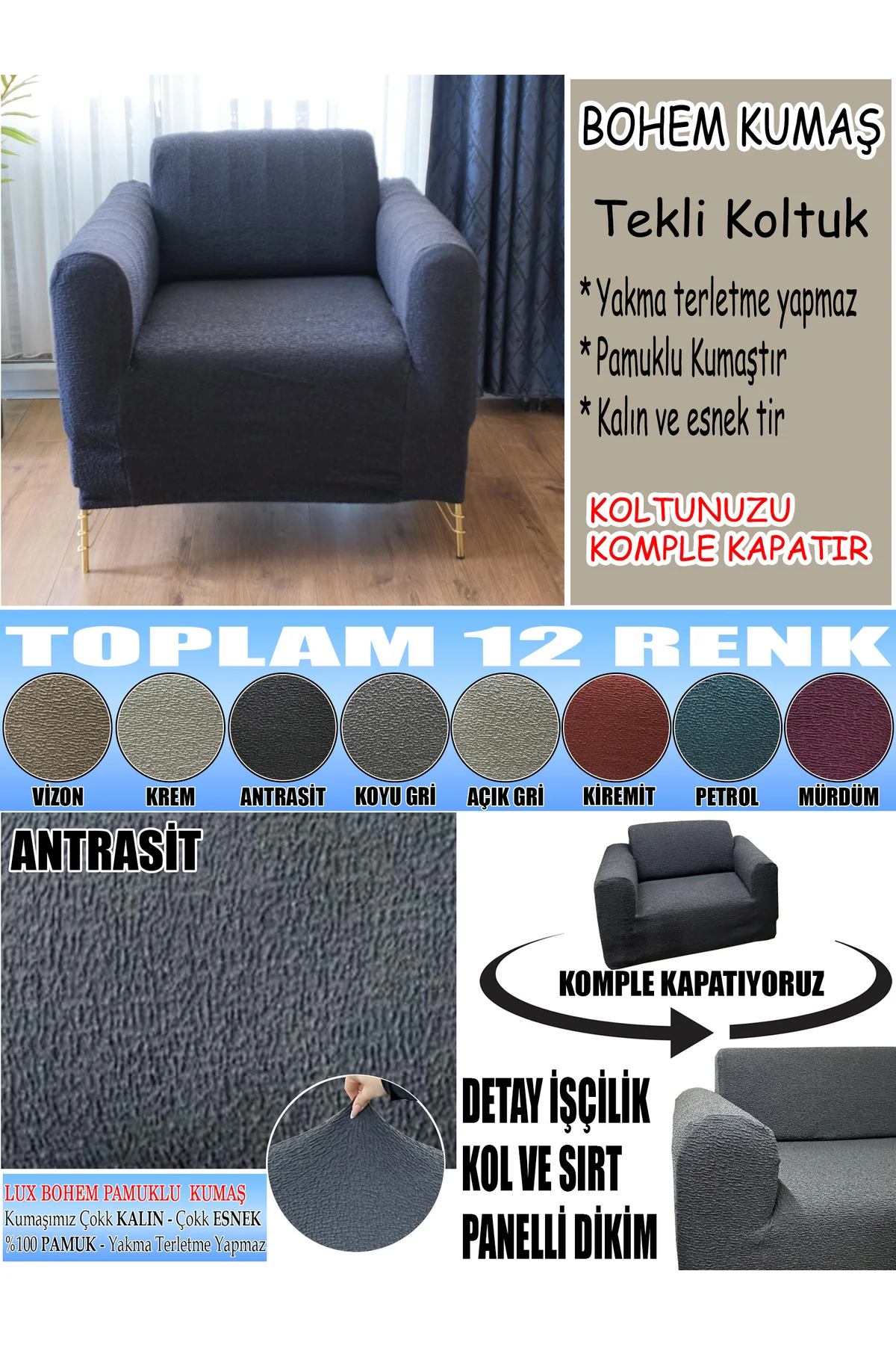 BOHEM PAMUKLU KUMAŞ TEKLİ KOMPLE GİYDİRME TEKLİ & BERJER , OLDUKÇA KALIN BİR KUMAŞTIR. BOHEM PAMUKLU KUMAŞ TEKLİ KOMPLE GİYDİRME TEKLİ & BERJER , OLDUKÇA KALIN BİR KUMAŞTIR.