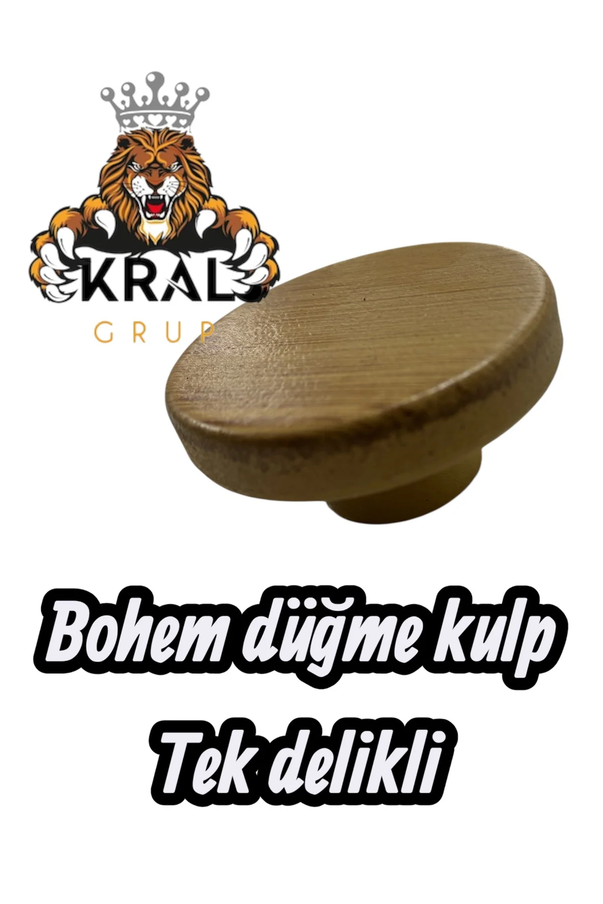 Bohem Polimer Düğme Kulp Ceviz Mobilya Çekmece Mutfak Dolap Dolab