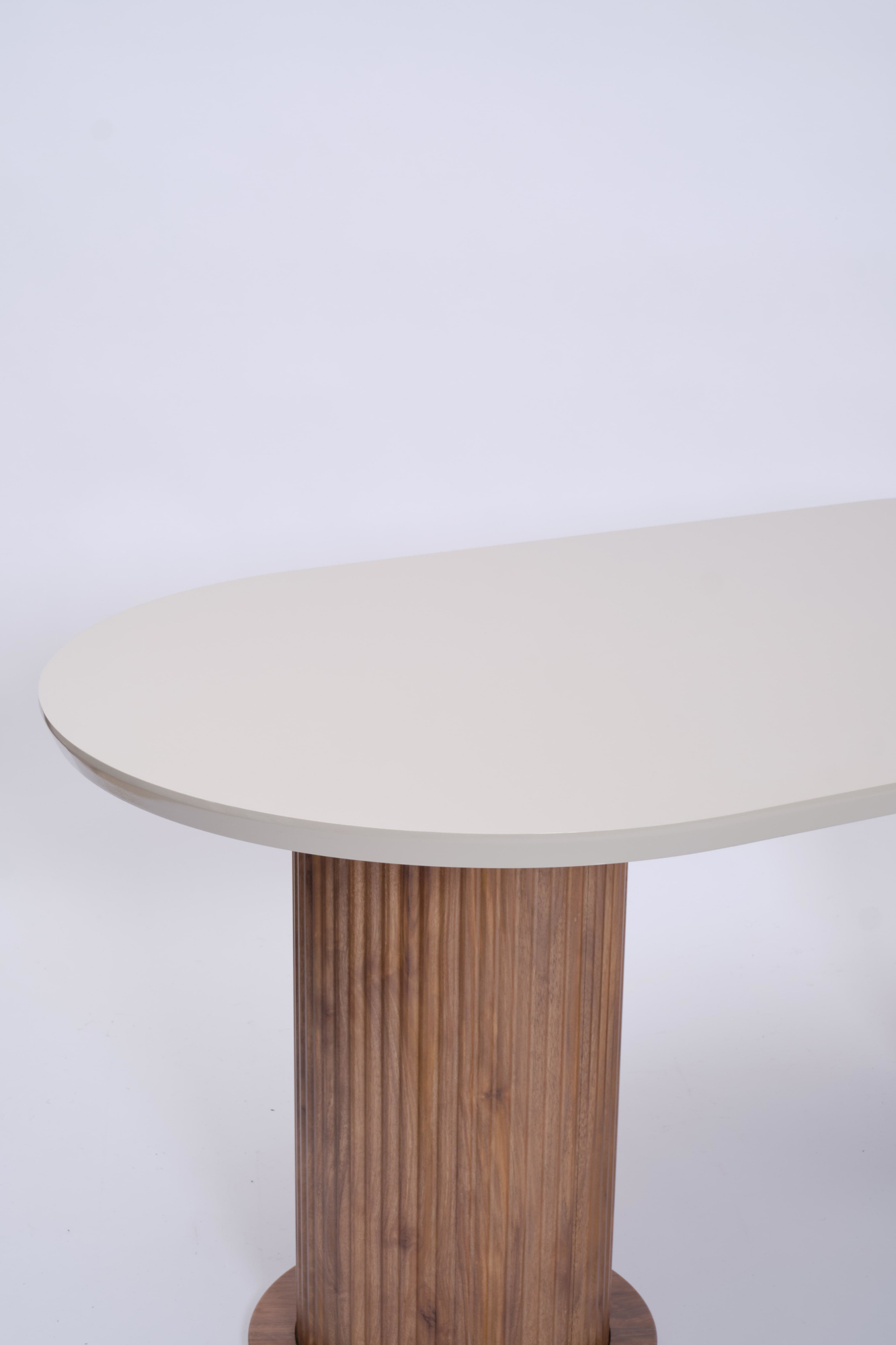Erezogullari Mobilya Bohem Traverten Boyali Highgloss Mdf Yemek Masasi 90*170