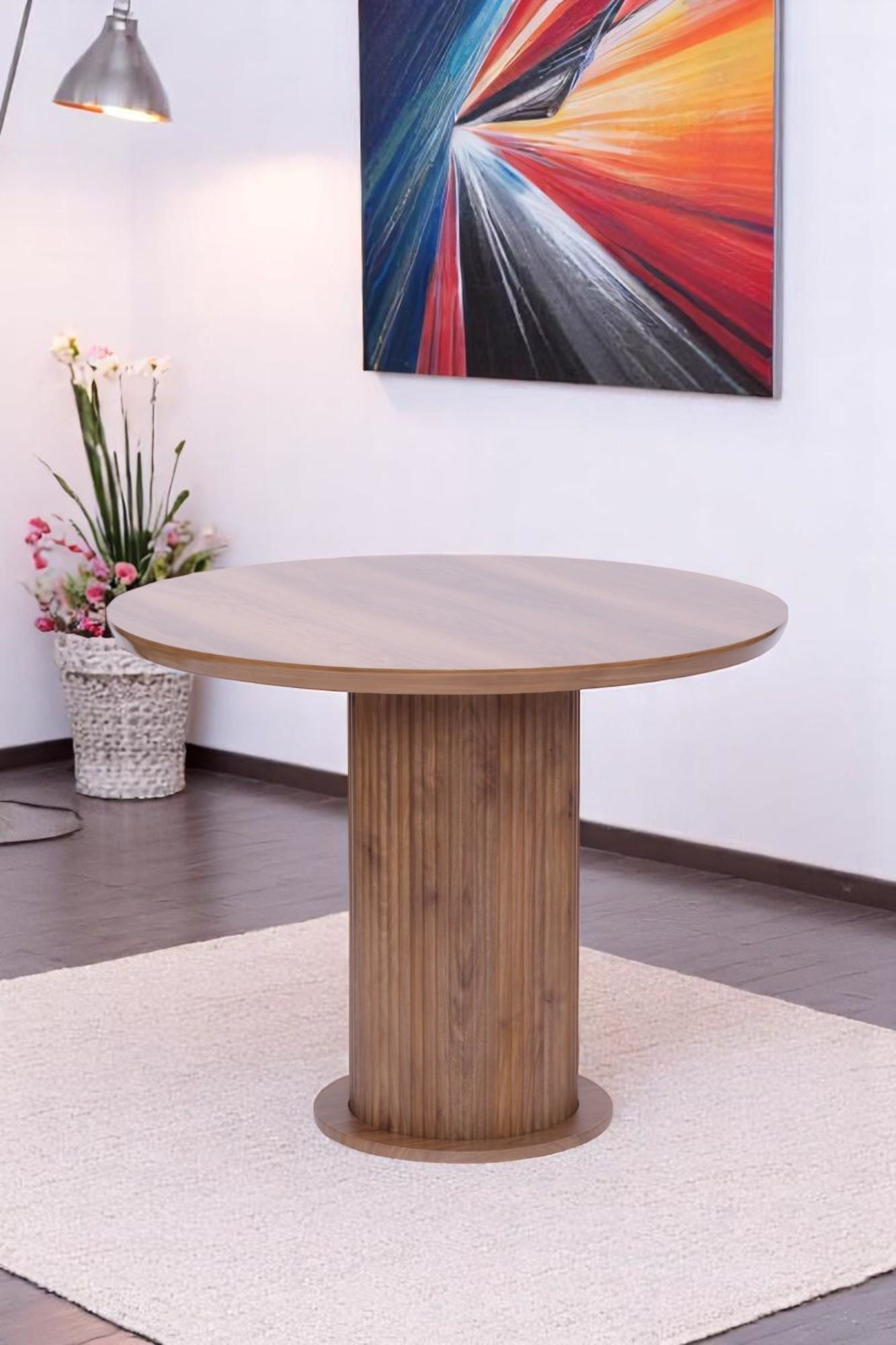 Bohem Yuvarlak Lak Panel Mutfak Masası 100cm Bohem Yuvarlak Lak Panel Mutfak Masası 100cm