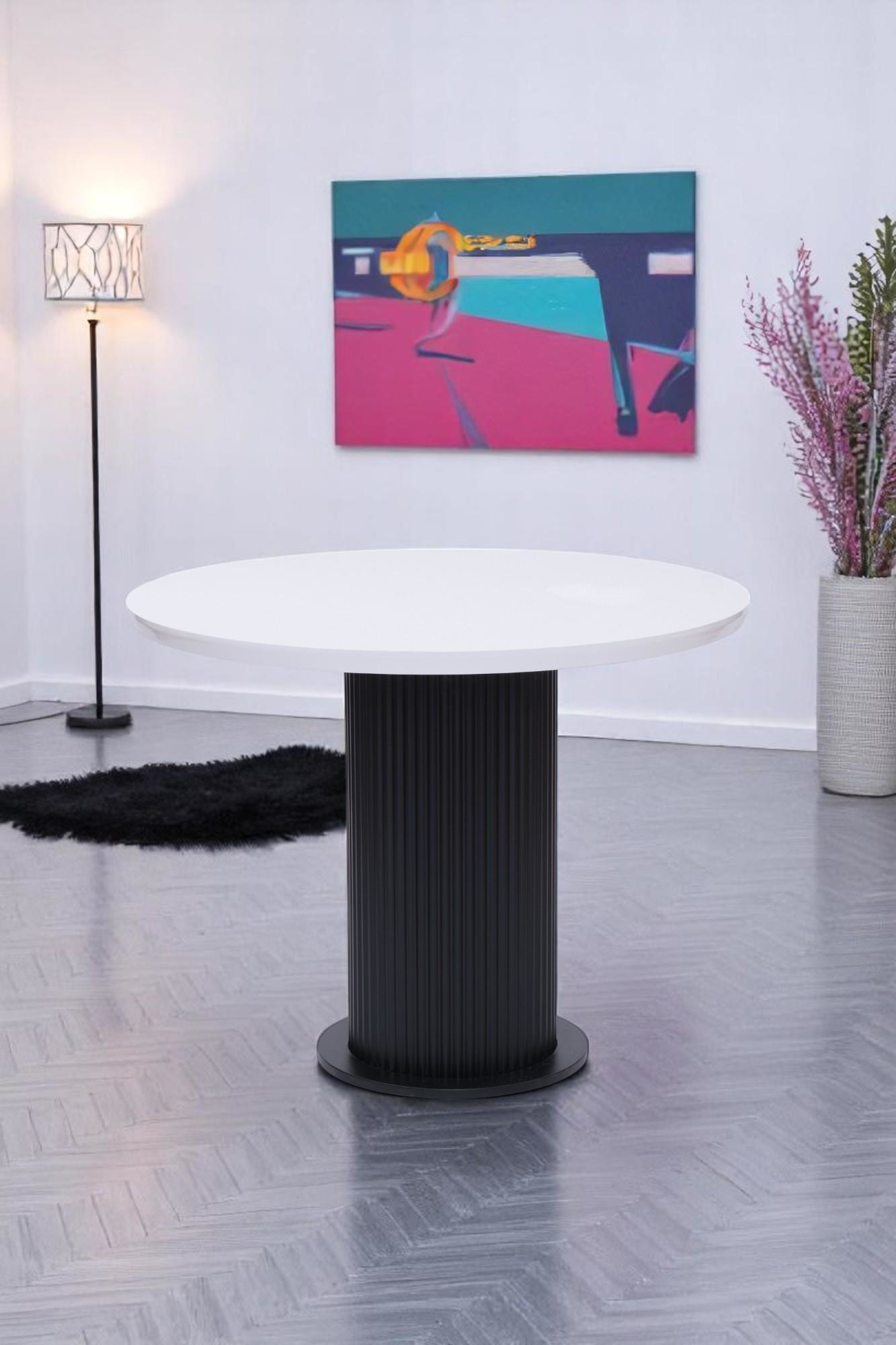 Bohem Yuvarlak Lak Panel Mutfak Masası 100cm Bohem Yuvarlak Lak Panel Mutfak Masası 100cm