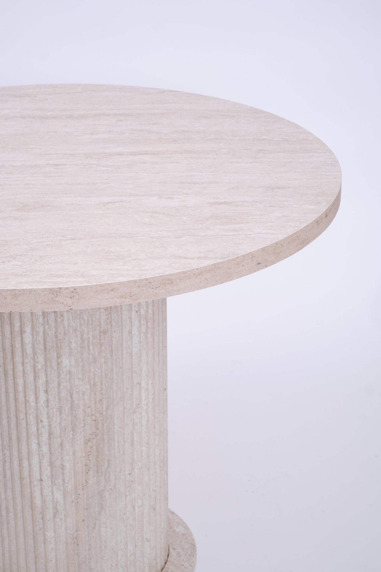 Bohem Yuvarlak Lak Panel Mutfak Masası 100cm Bohem Yuvarlak Lak Panel Mutfak Masası 100cm