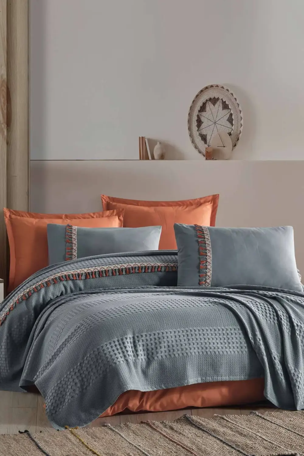 Bohemline Butik Çift Kişilik Pike Takımı