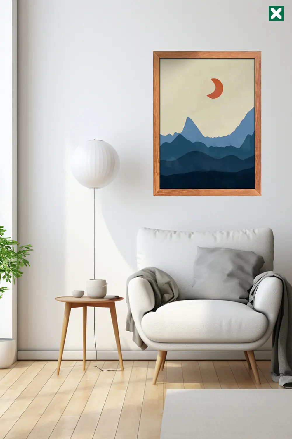 Boho Duvar Sanatı 3'lü Set Çerçeve Görünümlü Modern Mdf Tablo
