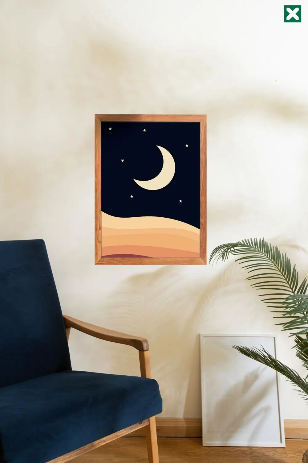 Boho Duvar Sanatı 3'lü Set, Çerçeve Görünümlü Modern Mdf Tablo
