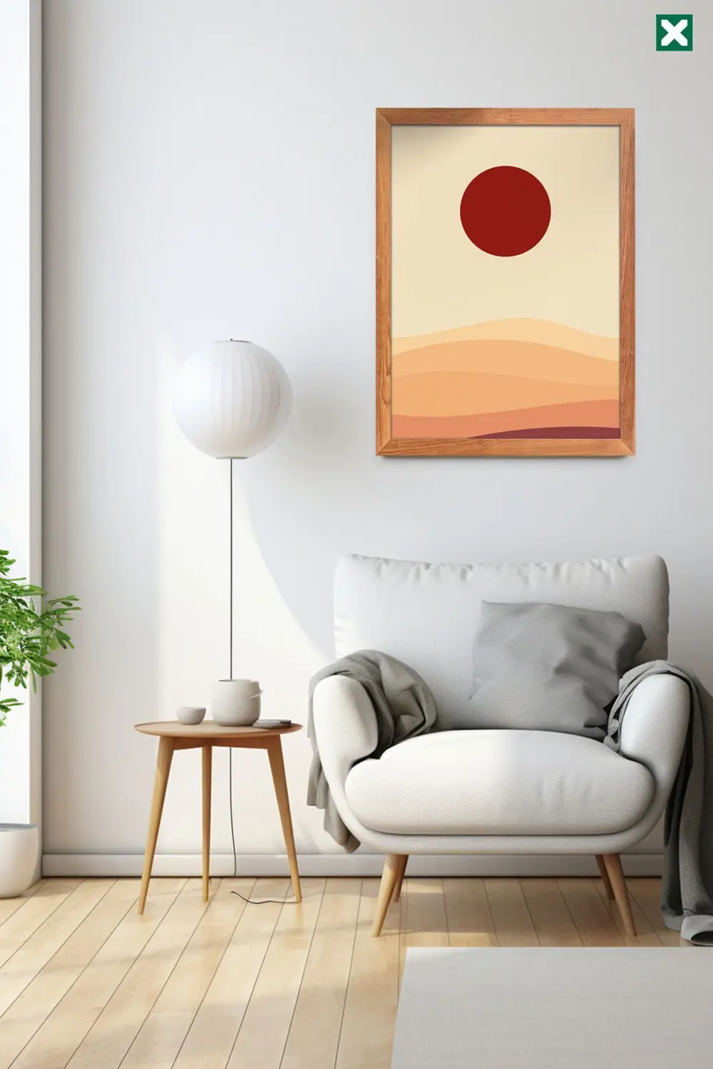 Boho Duvar Sanatı 3'lü Set, Çerçeve Görünümlü Modern Mdf Tablo