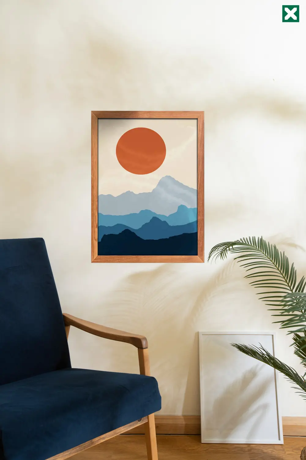 Boho Duvar Sanatı 3'lü Set Çerçeve Görünümlü Modern Mdf Tablo