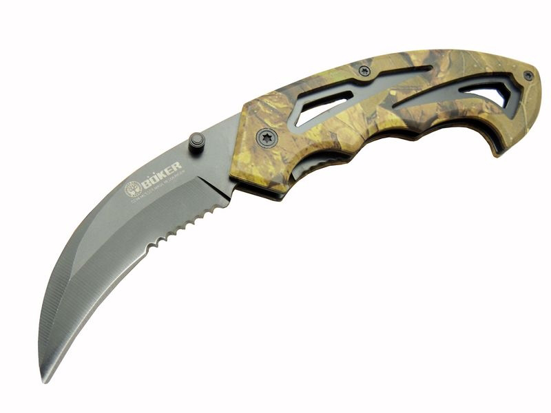 Böker 2-6 Karambit Outdoor Çakı 19 cm - Plastik Kamuflaj Saplı Td