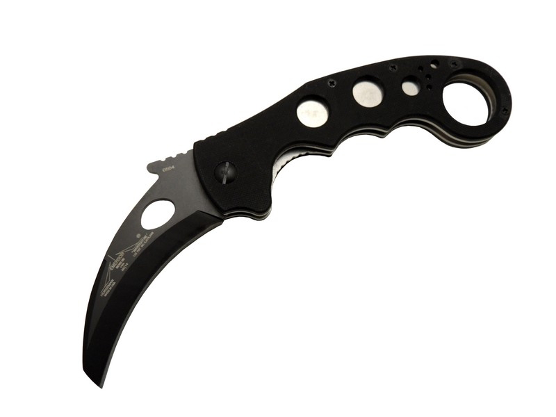 Böker Emerson 0504 BK Siyah Karambit Kamp Çakı 20cm- Manuel, Keme