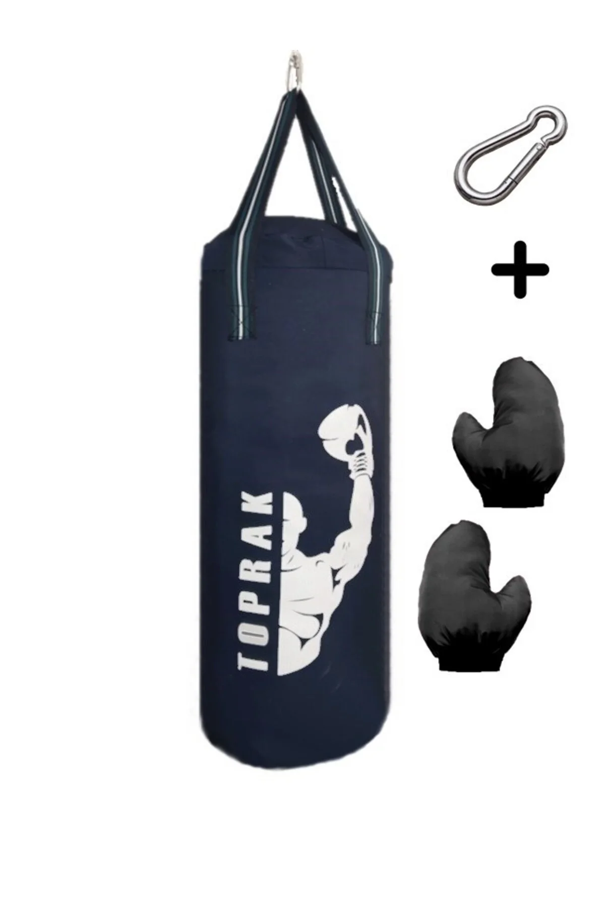 Boks Torbası Eldiven Ve Karabina Hediyeli İçi Dolu 50x20 cm Laciv