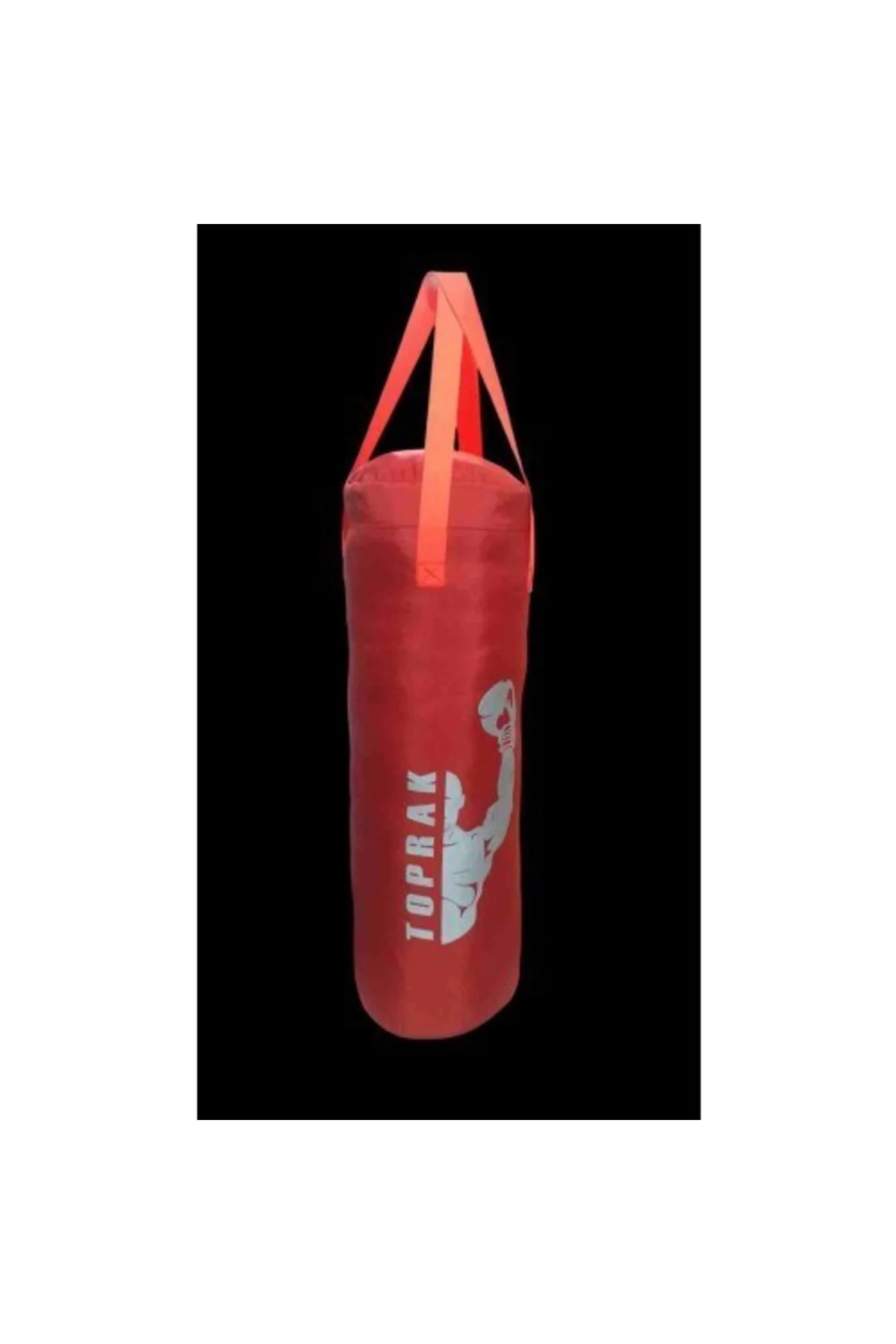 Boks Torbası Eldiven Ve Karabina Hediyeli İçi Dolu 50x20 cm Kırmı