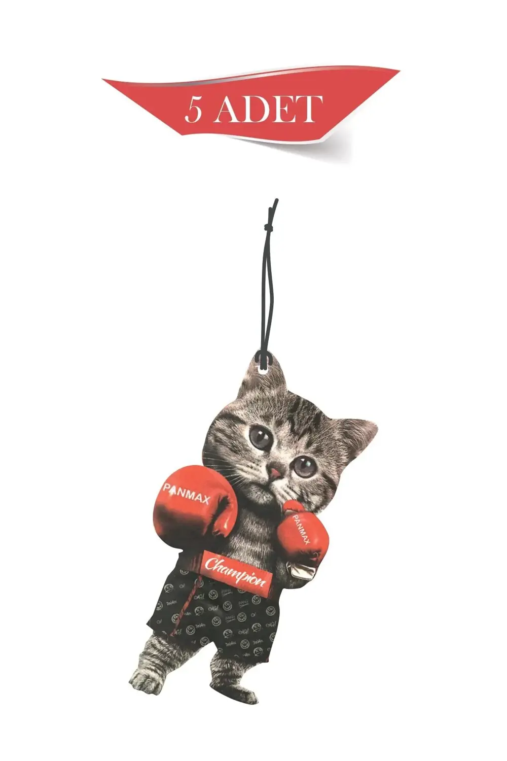 Boksör Kedi 5'li Dekoratif Oto Kokusu ve Oto Aksesuarı