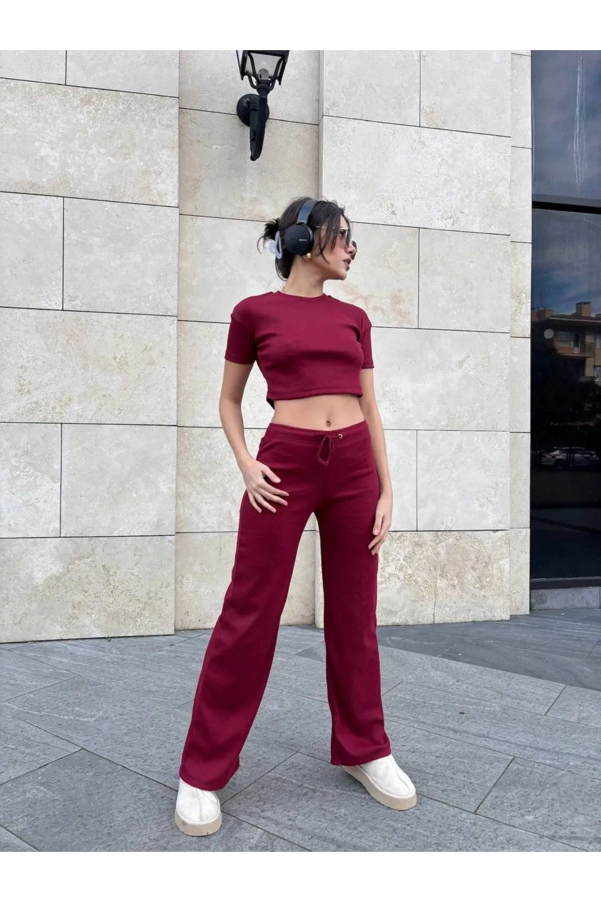 Moda Bol Paça Pantolonlu Alt Üst Takim