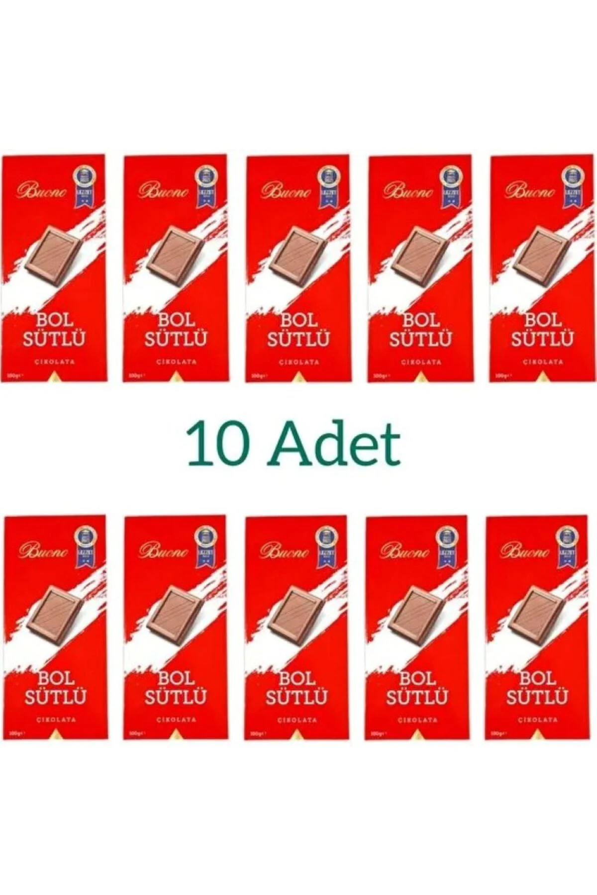 Bol Sütlü Çikolata 100 gr 10 Lu Paket