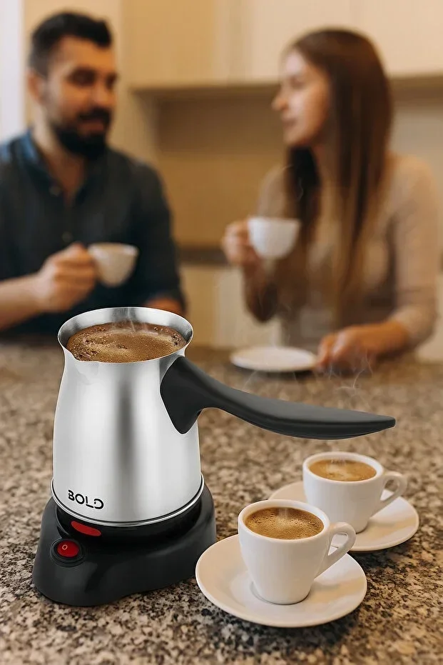 Bold Elektrikli Türk Kahve Pişirme Makinesi Inox Paslanmaz Çelik 
