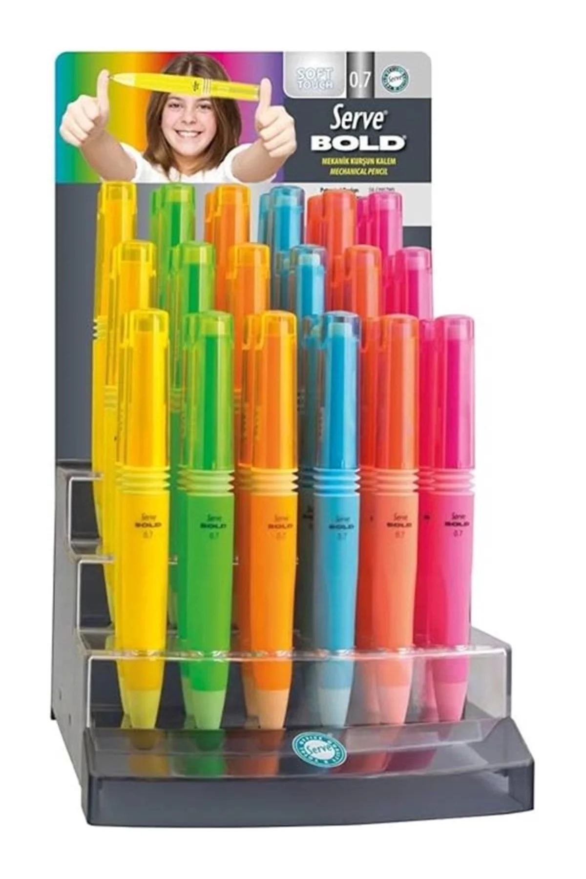 Bold Mekanik Kursun Kalem 07mm Pembe