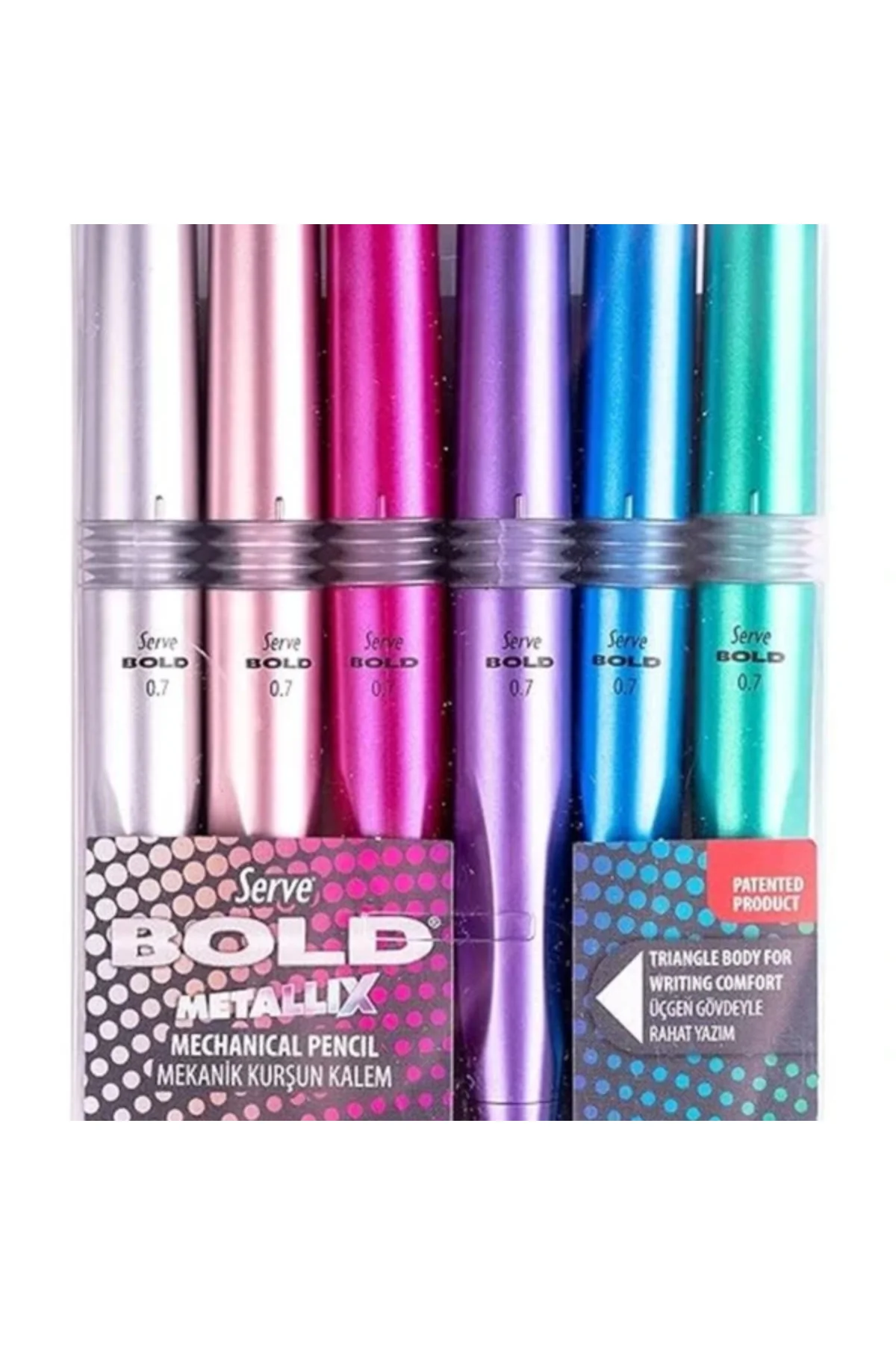 Bold M.Kursun Kalem Metalik 0.7mm,6 Li Pet