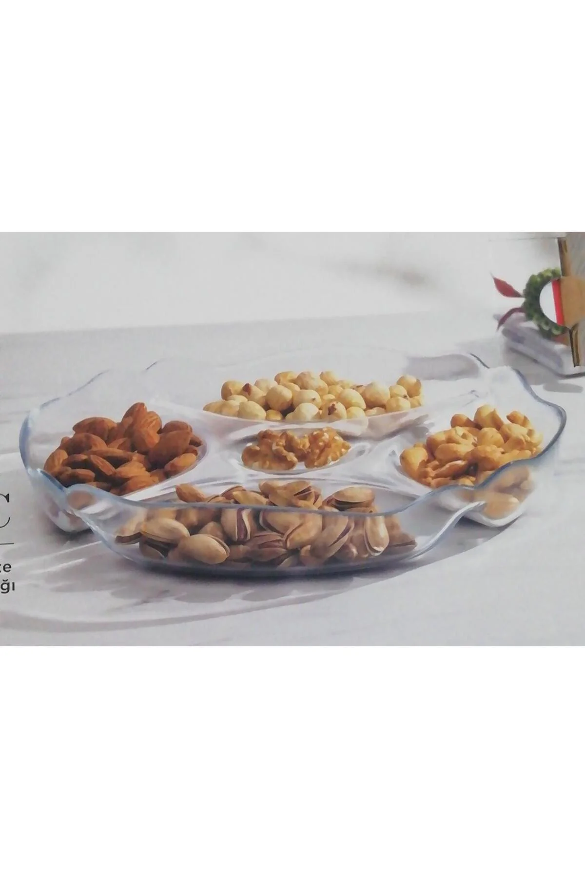 Bölmeli Çerez Ve Kahvaltı Servis Tabağı Basıc 10467