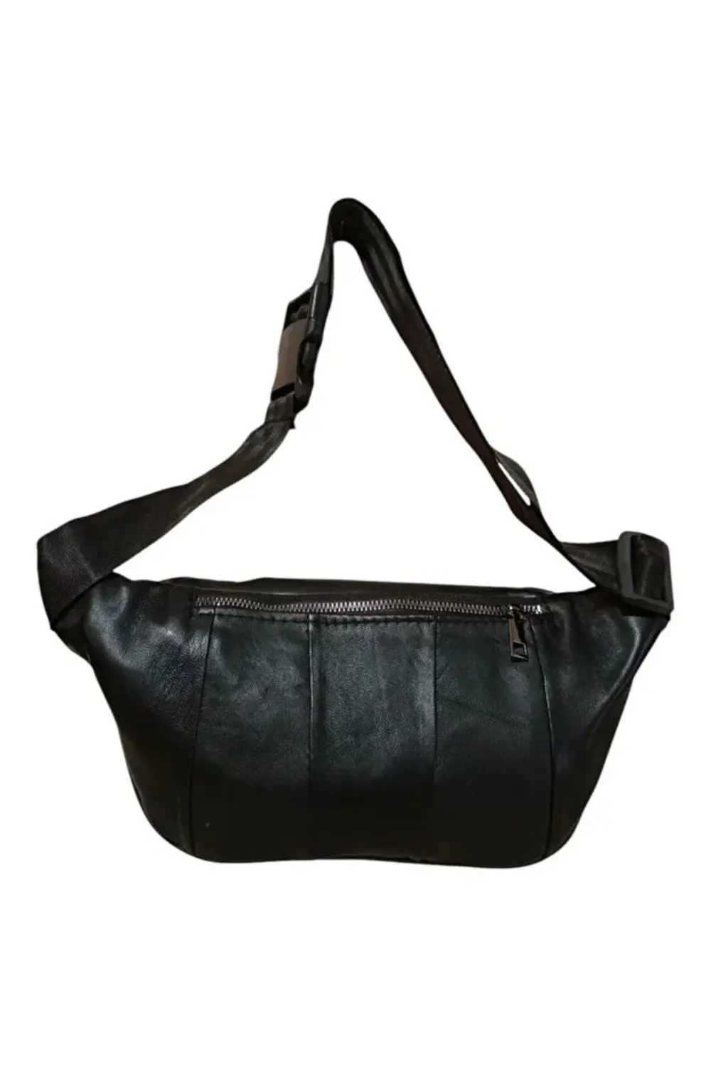 Bölmeli Deri Bel Çantası