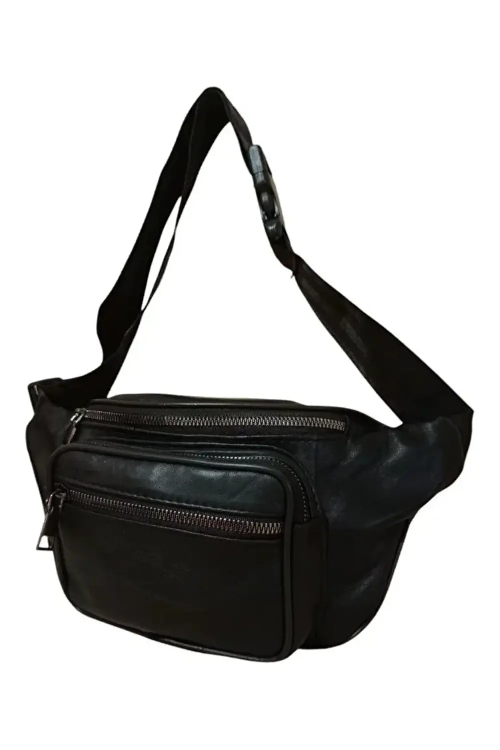 Bölmeli Deri Bel Çantası