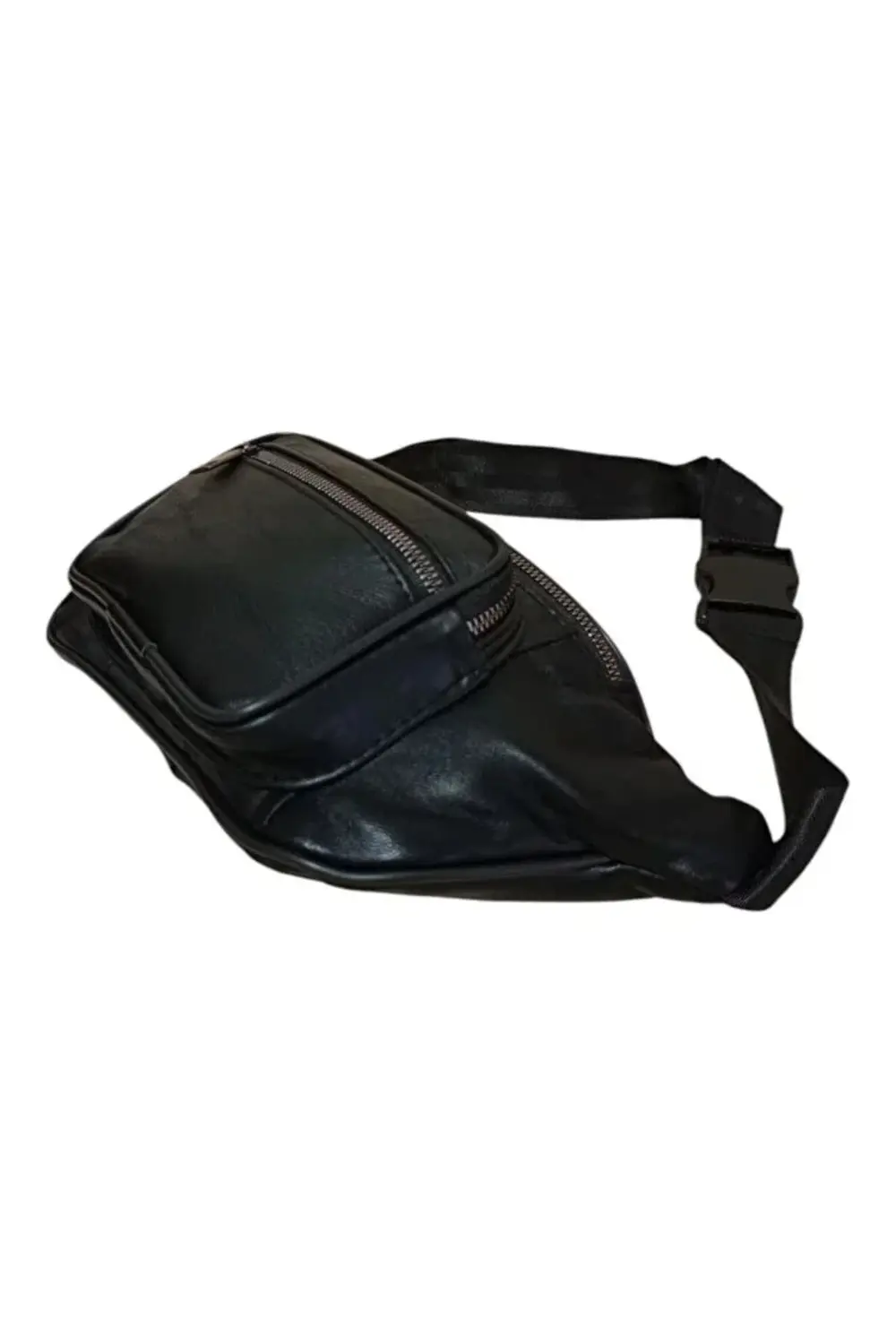 Bölmeli Deri Bel Çantası