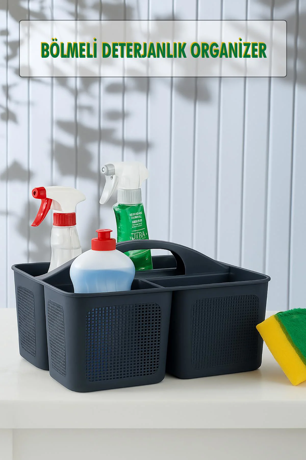 Bölmeli Deterjanlık Organizer Füme Bölmeli Deterjanlık Organizer Füme