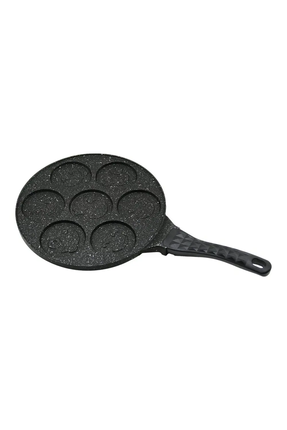 BÖLMELİ EMOJİLİ DÖKÜM PANKEK TAVA 28CM KABARTMA PİRAMİT DESENLİ B