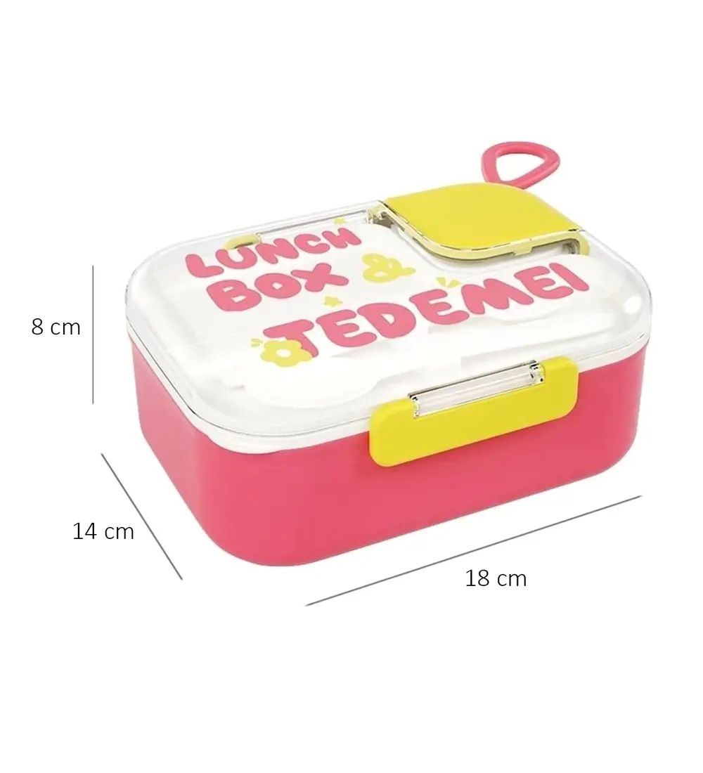 Bölmeli Paslanmaz Çelik Saklama Kabı Çatal Kaşıklı Sızdırmayan Be