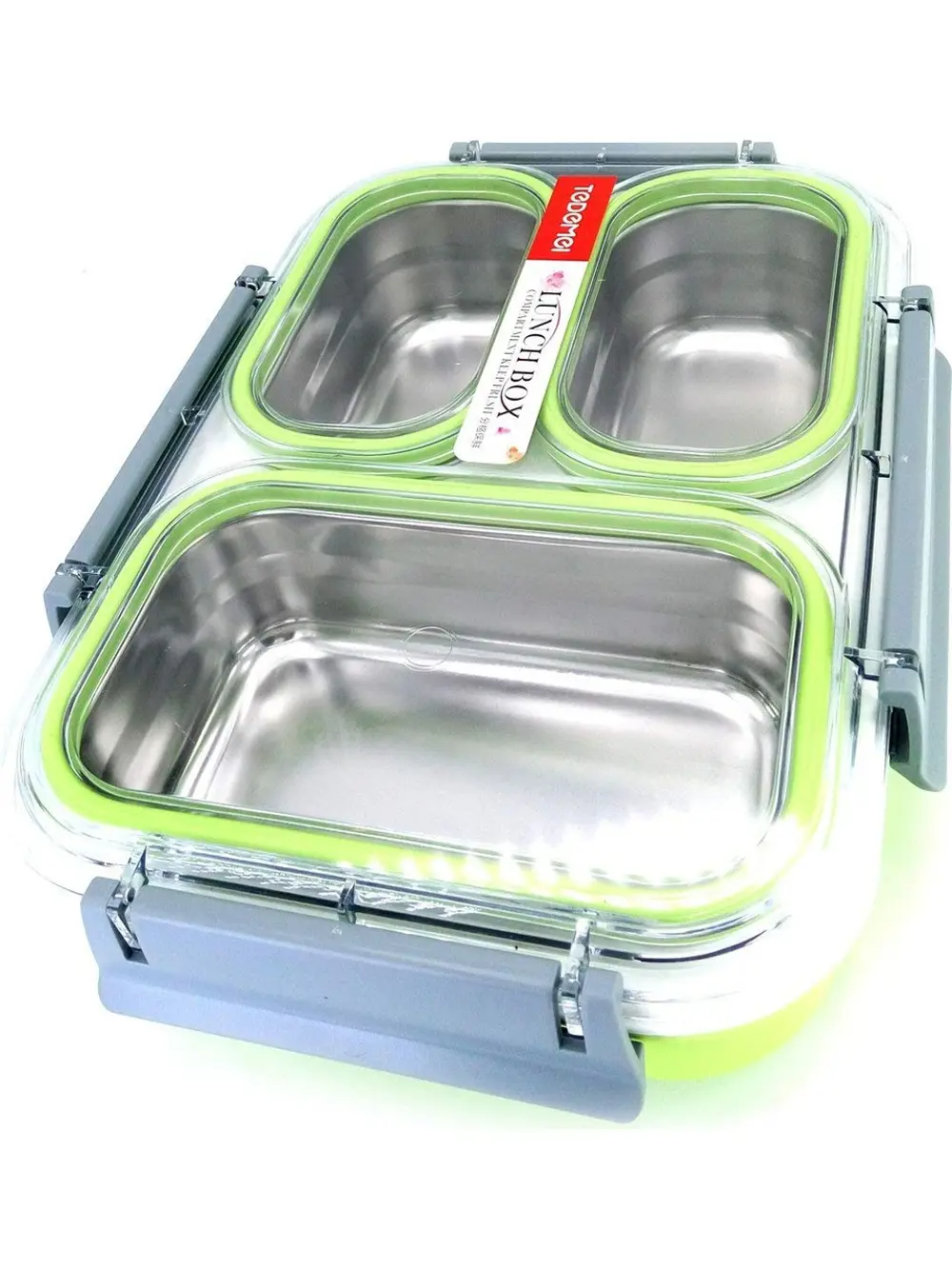 Bölmeli Paslanmaz Çelik Saklama Kabı Sızdırmayan Beslenme Kabı 12