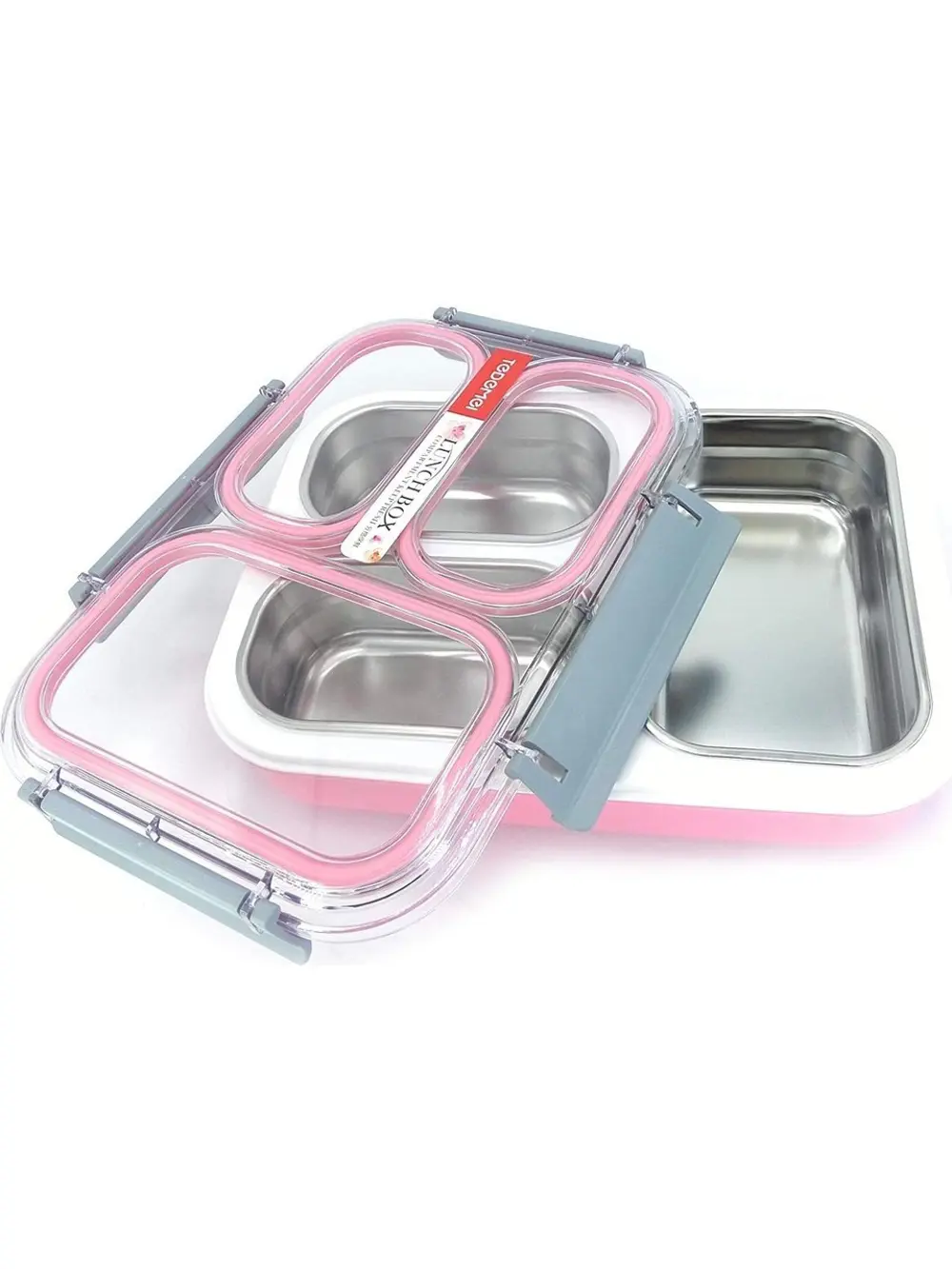 Bölmeli Paslanmaz Çelik Saklama Kabı Sızdırmayan Beslenme Kabı 12