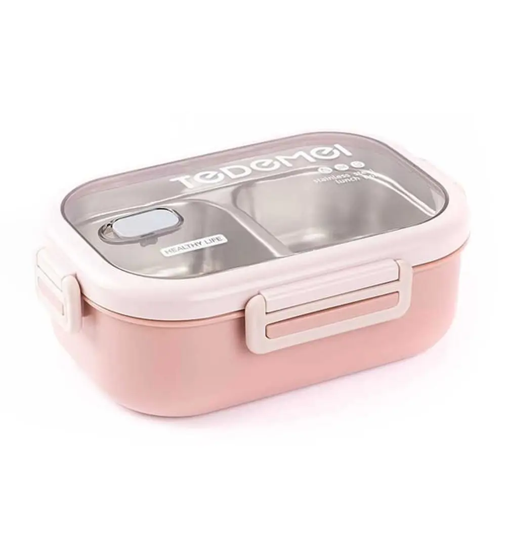 Bölmeli Paslanmaz Çelik Saklama Kabı Sızdırmayan Beslenme Kabı 0,