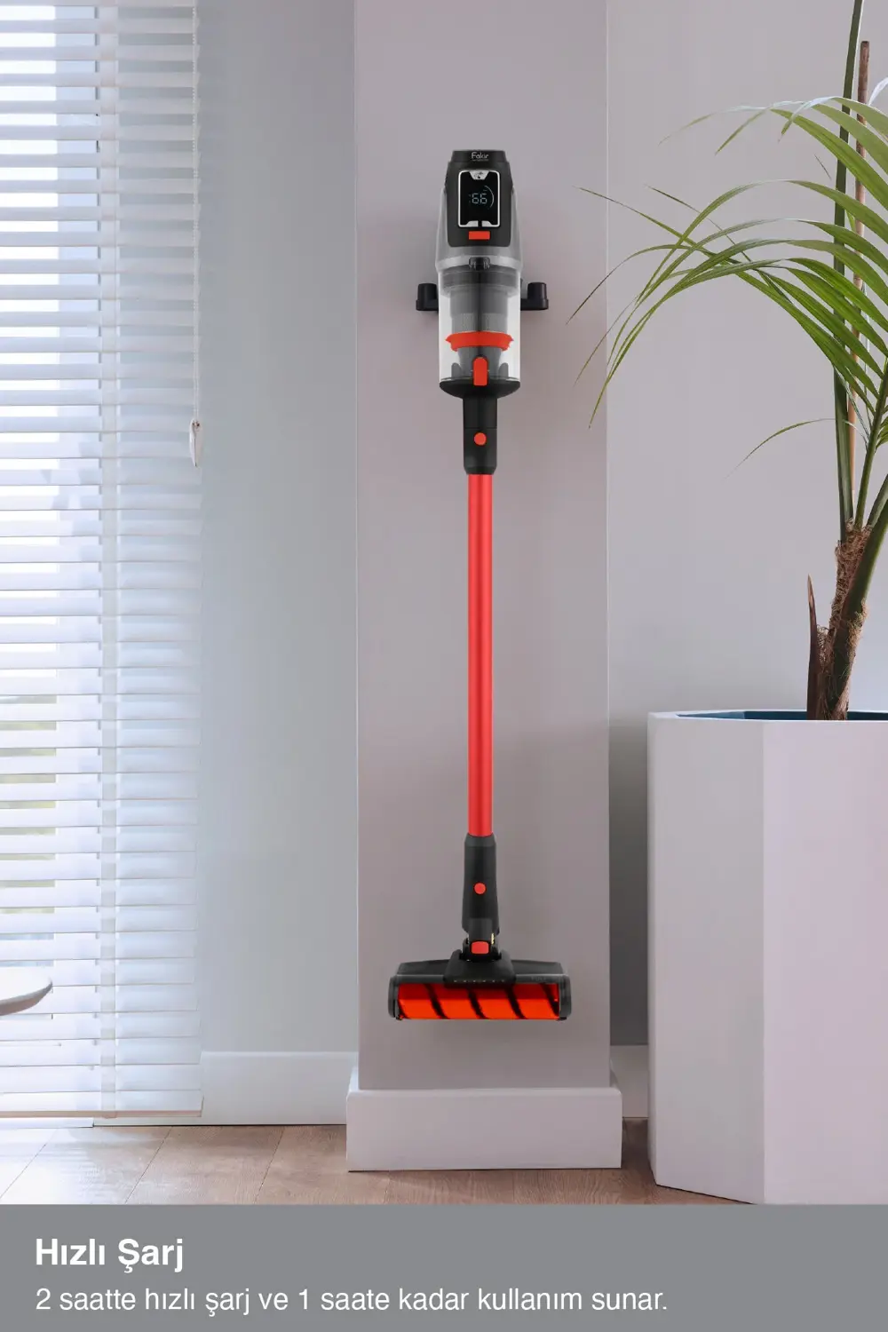 Fakir Bolt X 8365 Dikey Şarjlı Kablosuz Süpürge Silver Furry