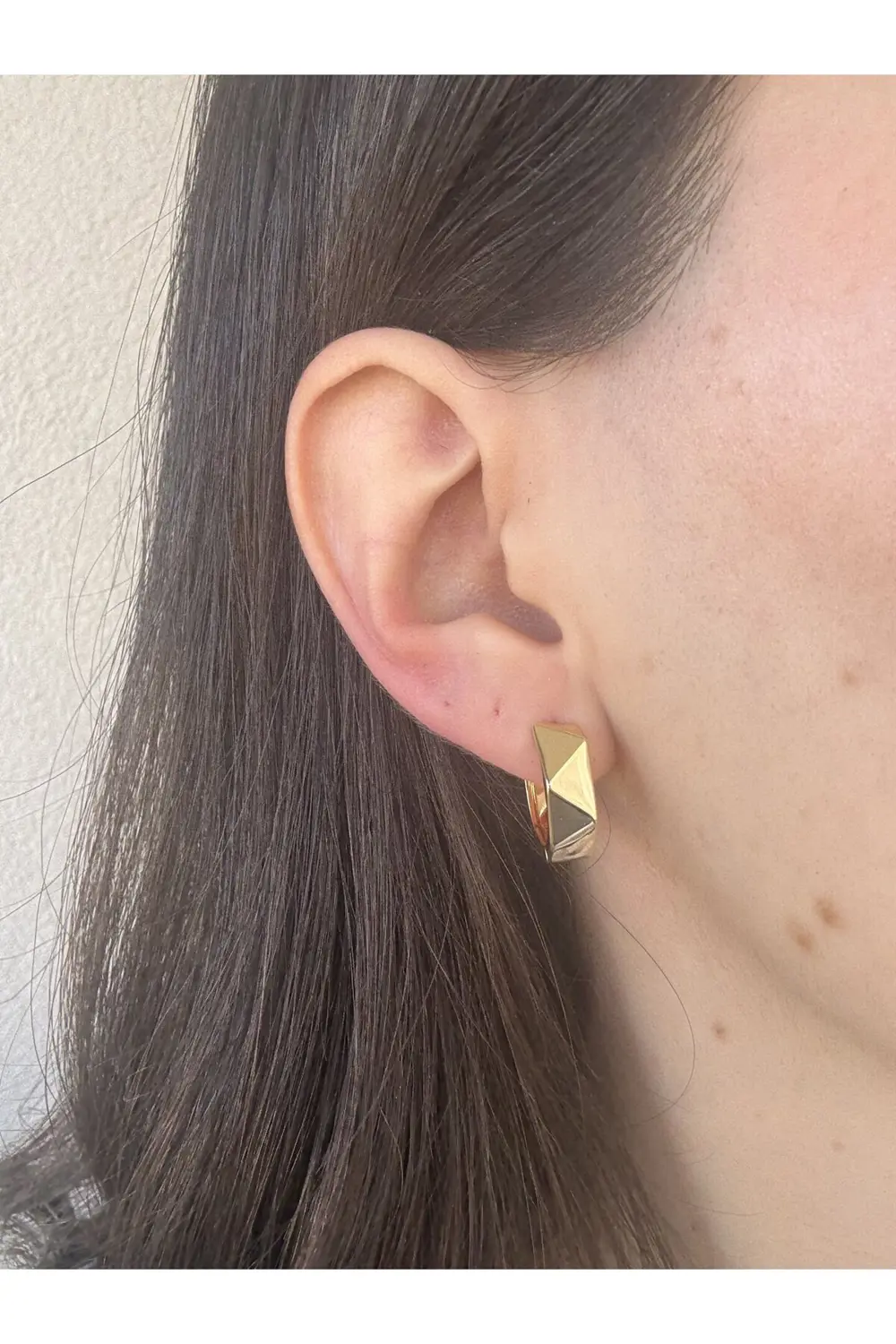 Atelier Emine Bombeli Geometrik Çelik Küpe