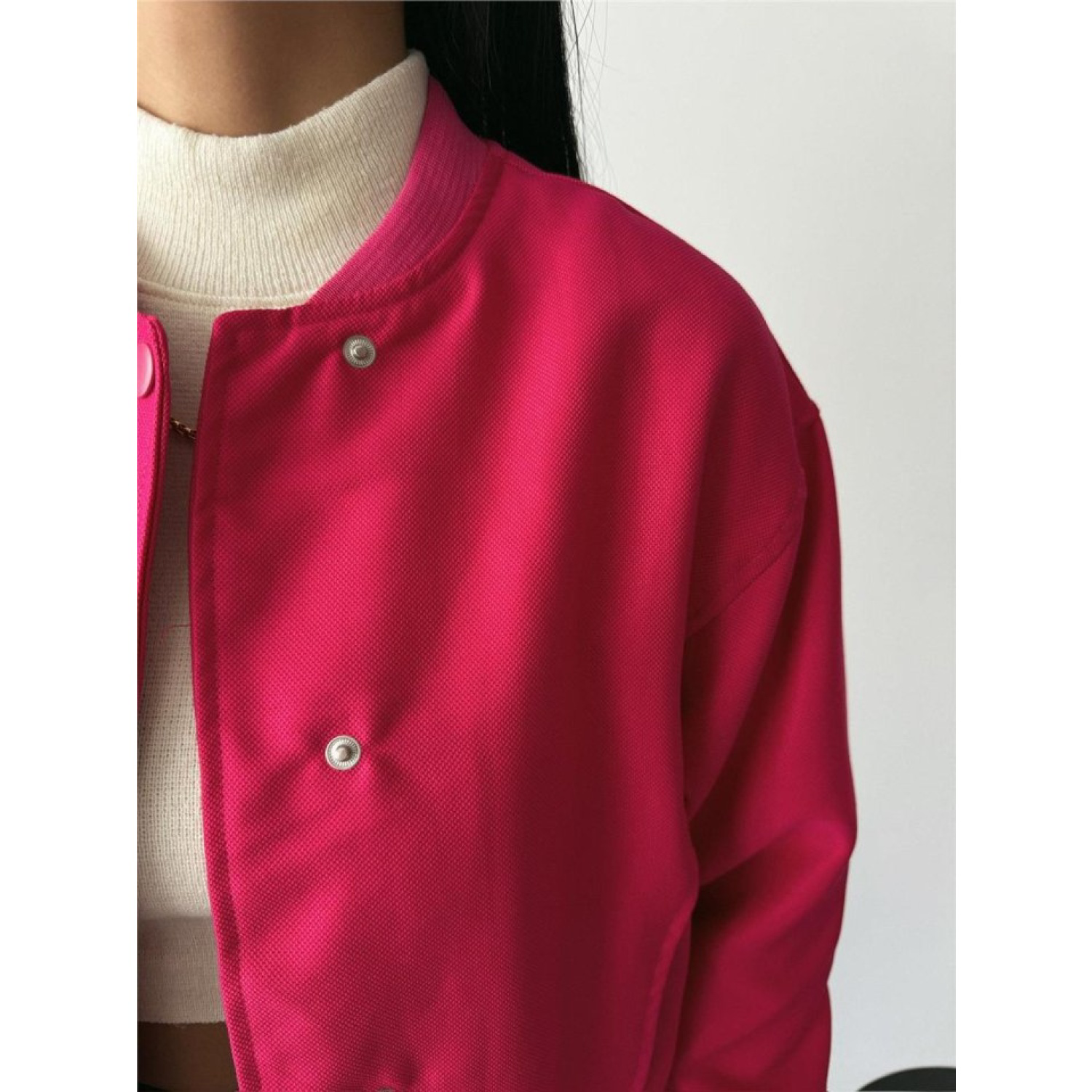 BOMBER MONT CYRUS KUMAŞ - Fuşya