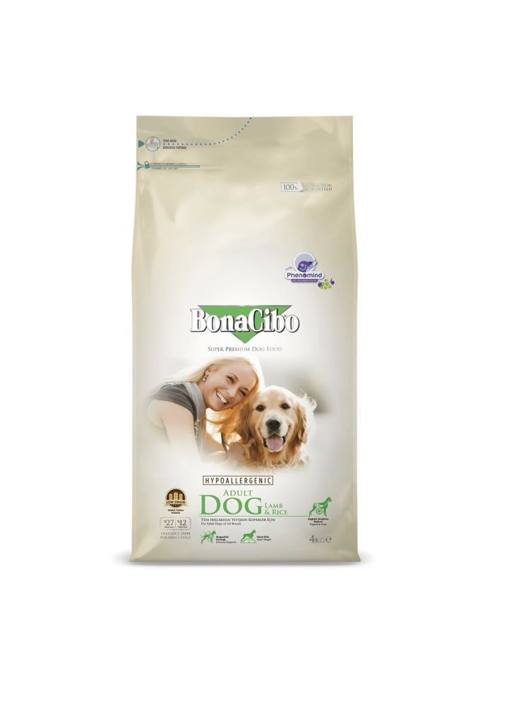 Bonacibo  Adult Dog Lamb Rice Kuzu Etli Köpek Maması 4 Kg
