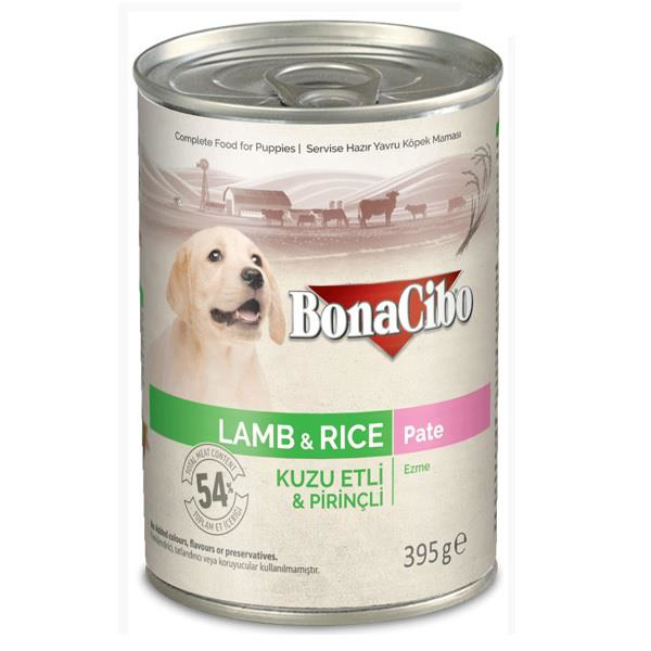 Bonacibo  Ezme Kuzu Etli Pirinçli Yaş Yavru Köpek Mamasi 395 Gr