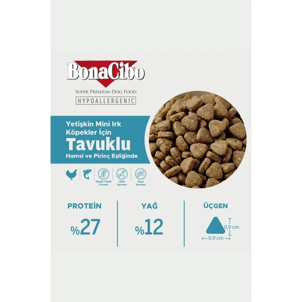 BonaCibo Mini Irk Tavuk Balıklı Köpek Maması 4 Kg