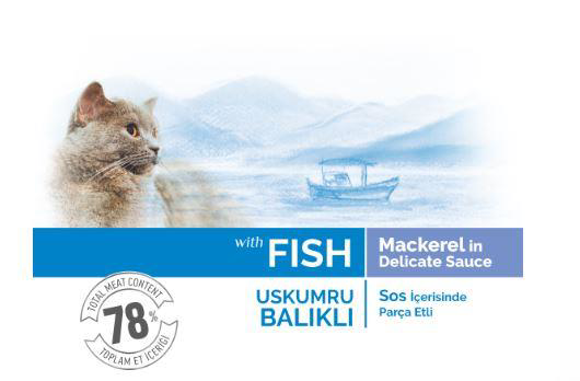 BonaCibo Pouch Balıklı Kedi Konservesi 85 gr