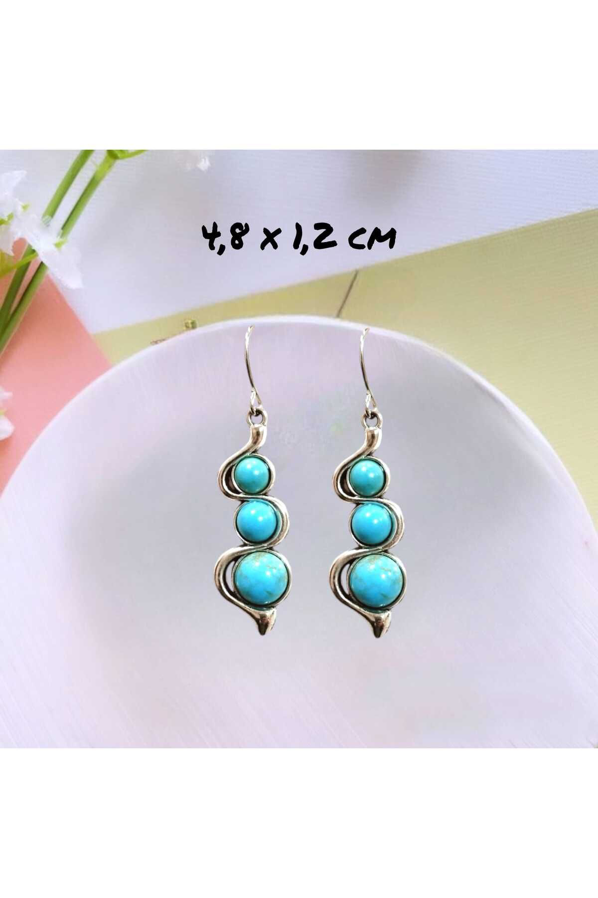 Bijuteri Küpe Boncuk Sıralı Etnik Tribal Boho Küpe